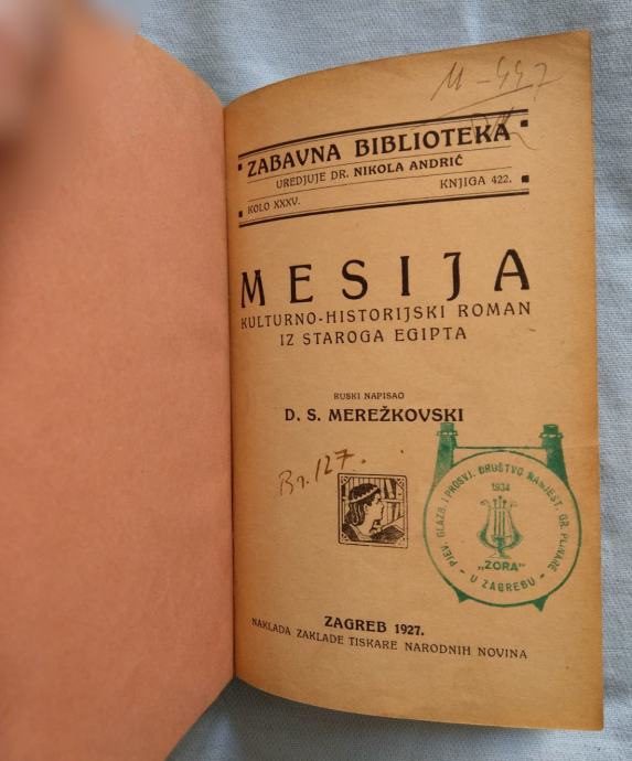 Merežkovskij, Dmitrij Sergeevič Mesija kulturnohistorijski roman