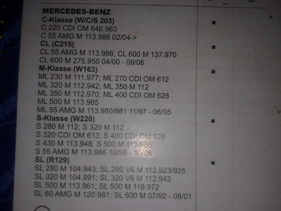 Mercedes-Benz NOVE  Kočione pločice