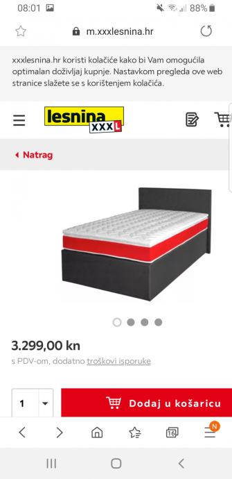 Boxspring krevet 120×200