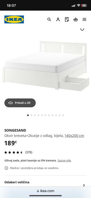 Set Staffe Telescopiche Letto 4x 124401 & 8x 117327 IKEA Hemnes - Foto 14