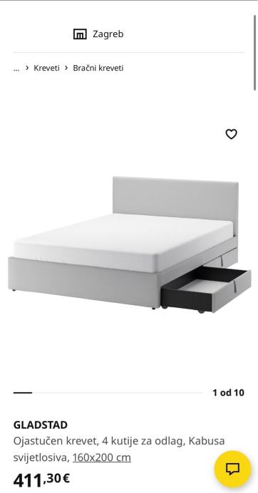 Krevet Ikea Gladstad 160 x200
