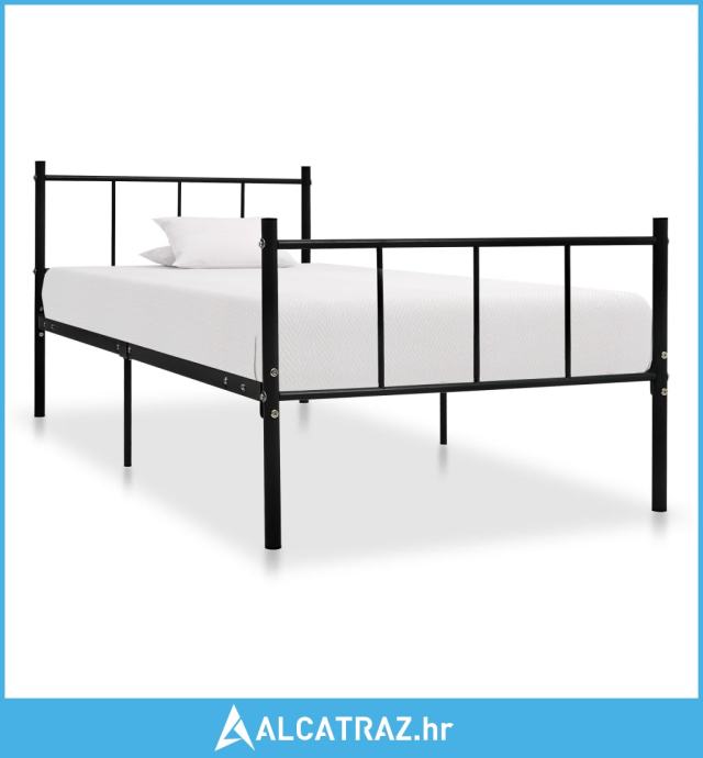 Okvir za krevet crni metalni 90 x 200 cm - NOVO