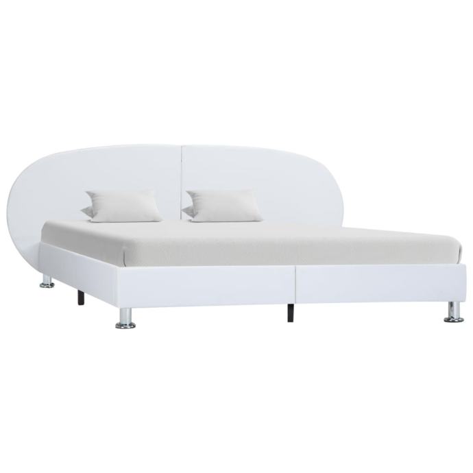 Okvir za krevet od umjetne kože bijeli 120 x 200 cm - NOVO