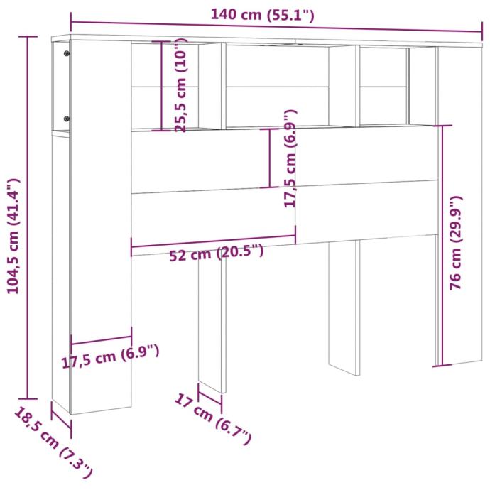 Hoofdbord voor bedframe °01 180 cm | Zwart - Loods 5