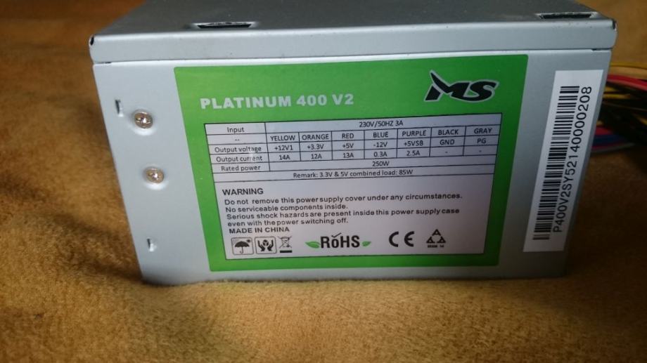 Napajanje 400W MS Platinum 400V2 ATX
