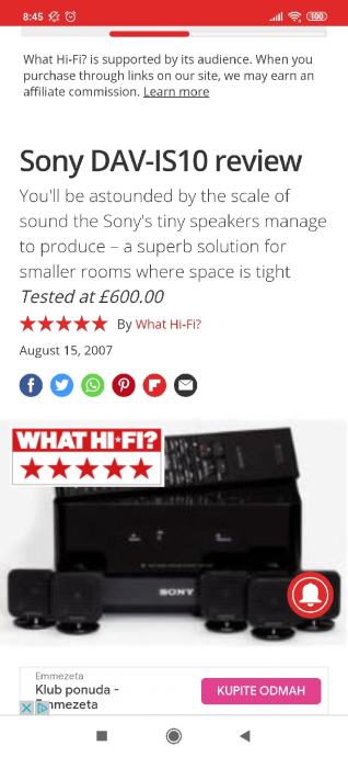 Sony Esprit vrhunsko kućno kino