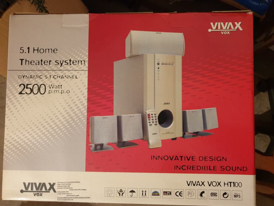 VIVAX VOX HT100 5.1 Sustav + VIVAX DVD K170 "New Old Stock"