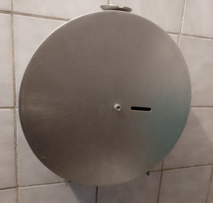 Industrijski inox metalni držač za WC papir promjera 37 cm NOVI!