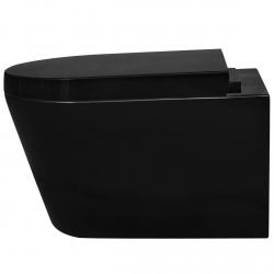 Crni keramički viseći WC s vodokotlićem (272469)