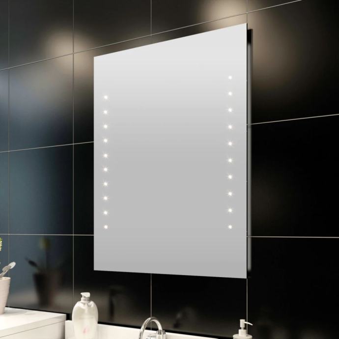 Zidno Ogledalo za Kupaonicu s LED Svjetlom 50 x 60 cm (D x Š) - NOVO