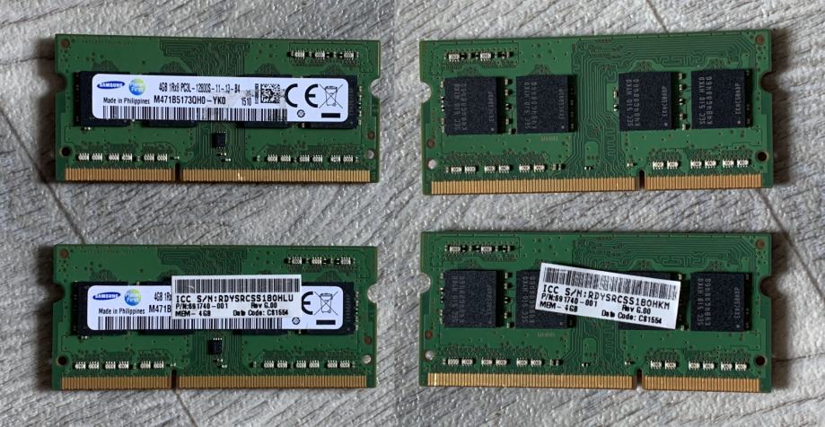 Samsung memorija 4GB PC3L 12800S CL11 DDR3 SODIMM 1600 MHz 204 pin