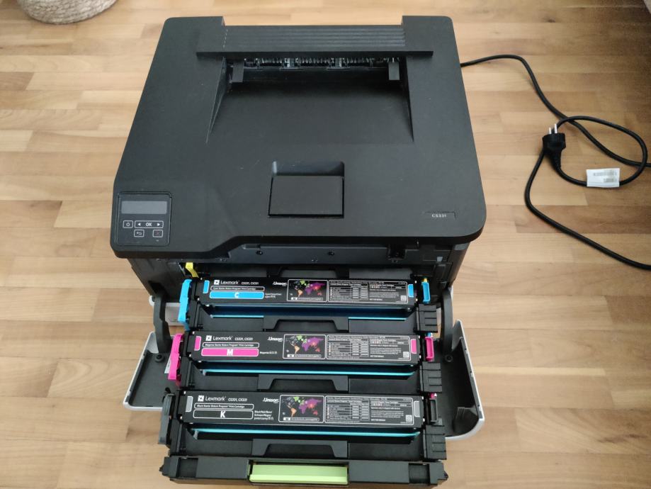 Lexmark laserski color printer CS331 - ispravan - potrošeni toneri