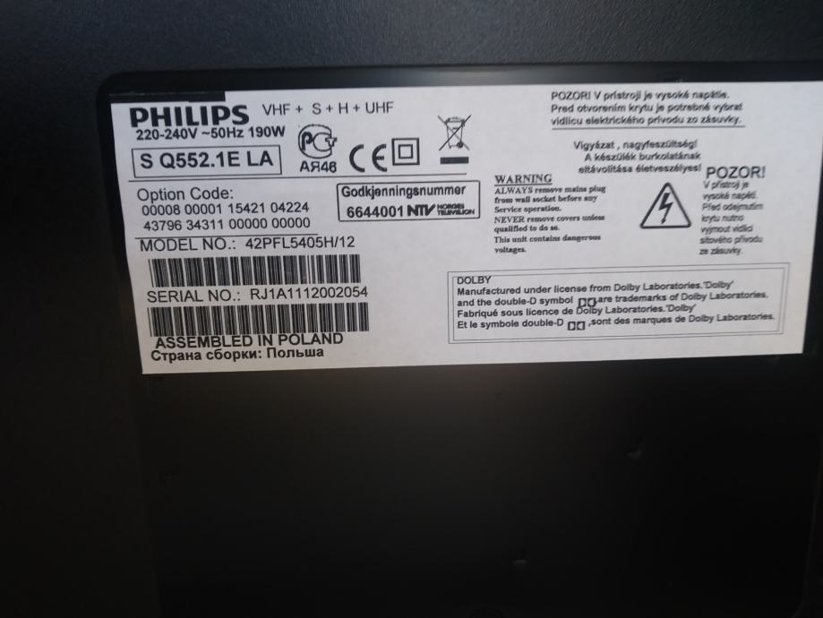 Филипс телевизор нет изображения. Телевизор Philips VHF+S+H+UHF. Philips 42pfl5405. Philips 423 VHF+S+H+UHF. Philips 32 VHF+S+H+UHF.