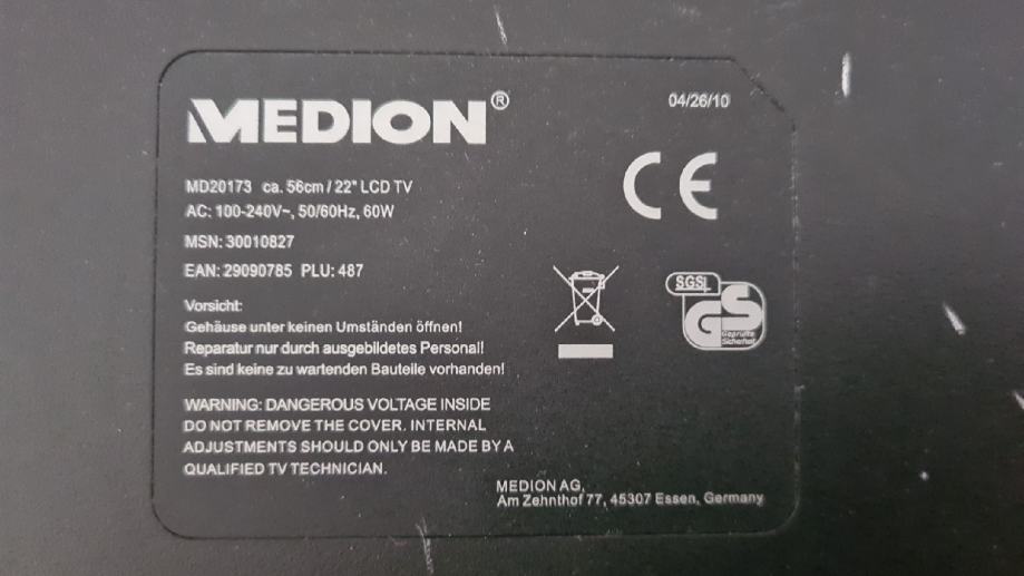 Câble LCD Pour PC Tout-en-un Medion MIM 2270 / MIM 2280 - D'occasion, Fonctionnel, Référence MD96144