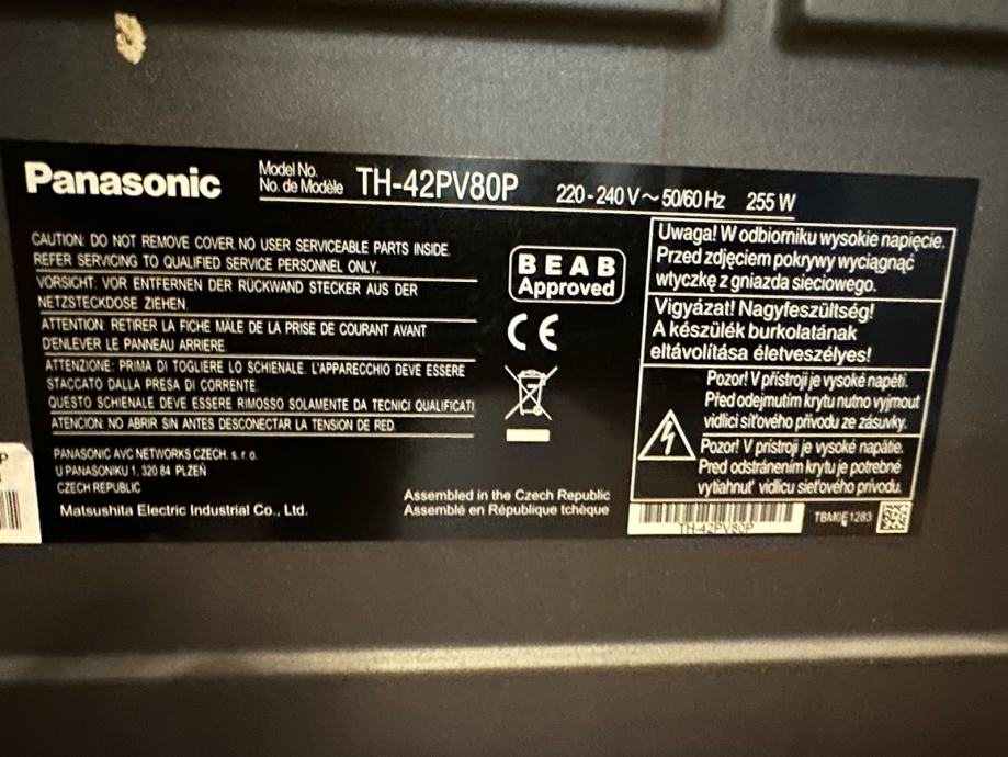 Télécommande Neuf Pour Téléviseurs Panasonic TH-42PV80P / PA - Marque Infrashop