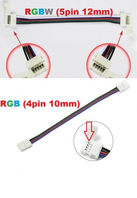 Konektor Za 5050 RGB ILI RGBW LED traku 10-12mm širine 4 ILI 5pinski