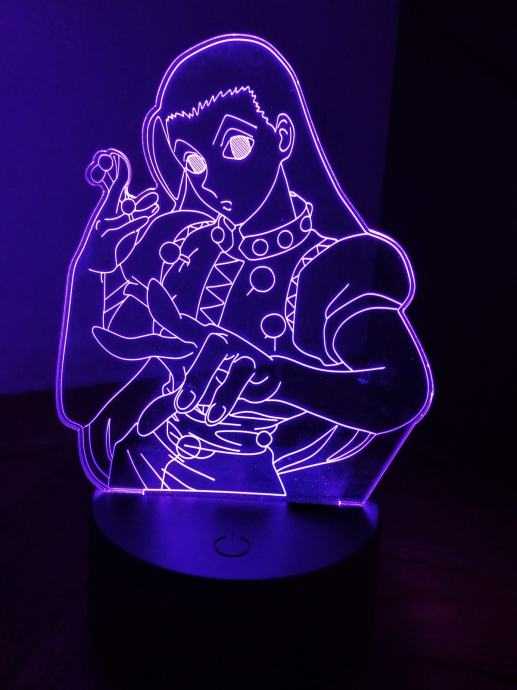 LED RGB anime lampa (Illumi Zoldyck, Hunter x Hunter)