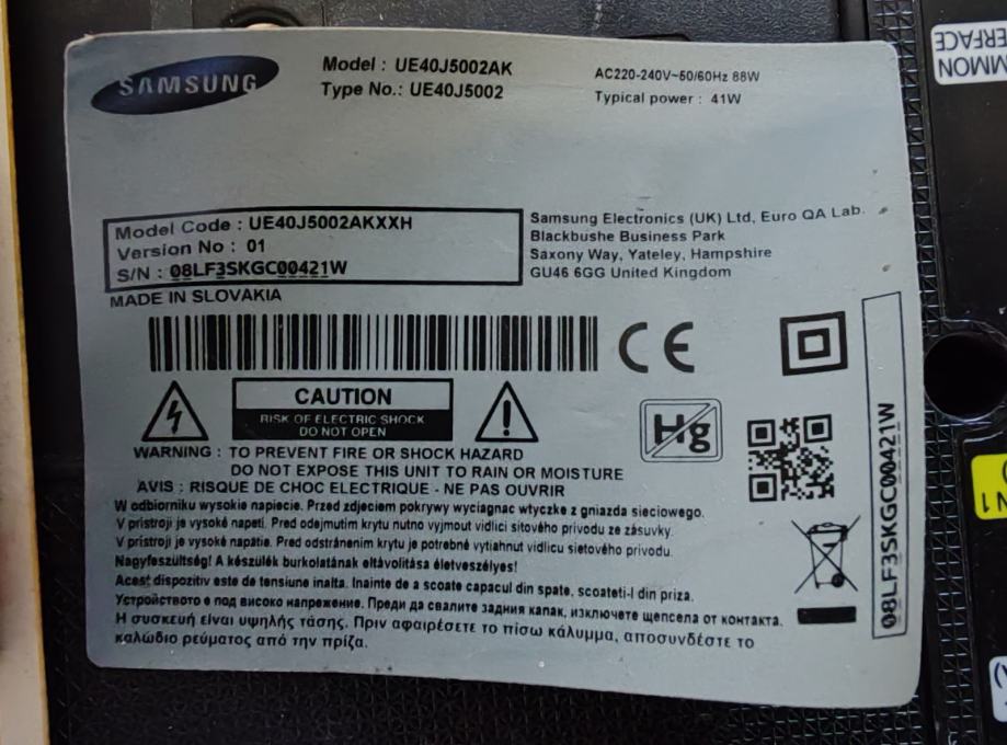 Samsung led tv 40 inča dijelovi