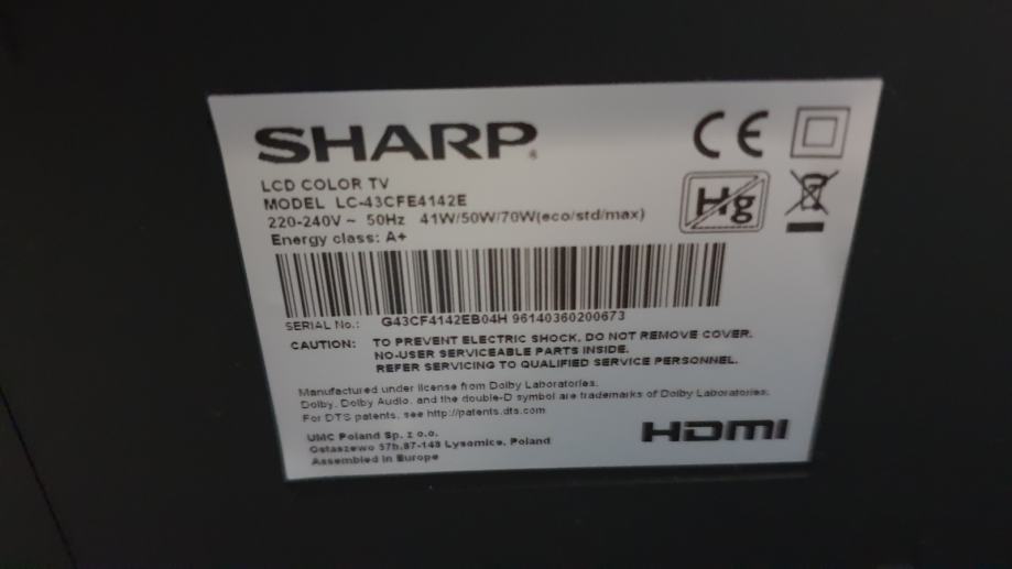 Sharp LCD 43"