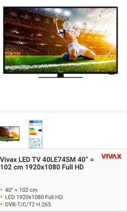 Smart tv, 102 cm