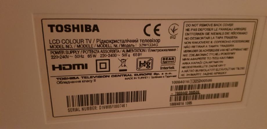 Télécommande NEUVE Pour TV TOSHIBA 32W1334G 32W1343DG 40D1333B - Remplacement Compatible - Marque Infrashop