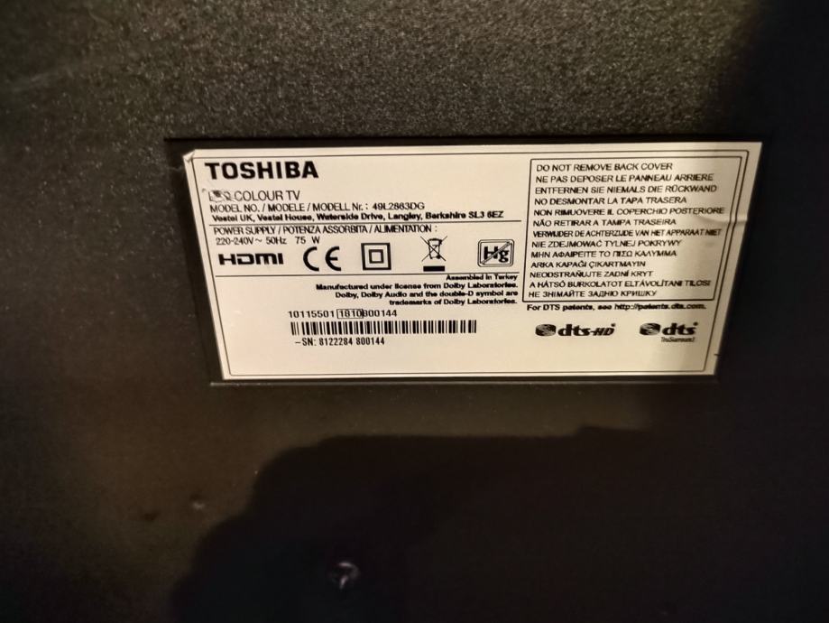 Toshiba 49 inča led televizor osvjetljenje vestel