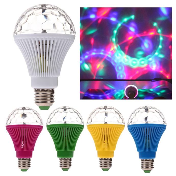 Dicso LED RGB E27 žarulja (3×3W) sa efektom rotirajuće projekcije