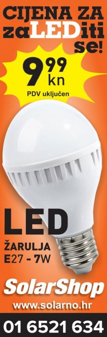 LED žarulje E27 LED žarulja -Najniže cijene u Hrvatskoj-rasvjeta