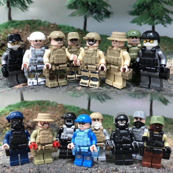 Lego vojska, 16 figurica, team, Lego policija,