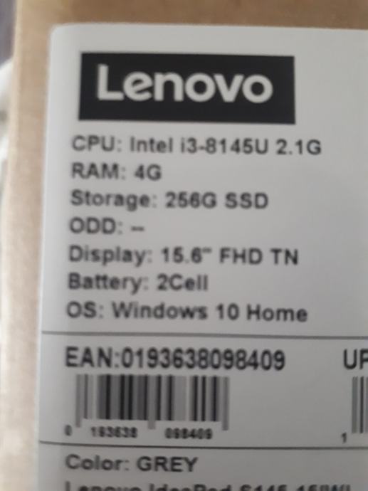 Lenovo ideapad s145 NOVO!!!!!