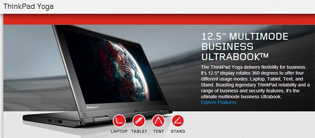 ThinkPad Yoga 12.5" TOUCH FHD, i5-4200/8GB/256SSD/Win10PRO-Izl/nov-50%