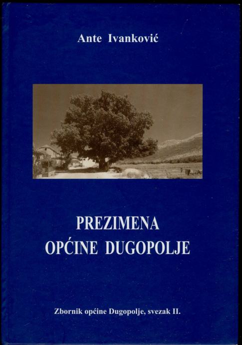 Ante Ivanković Prezimena Općine Dugopolje