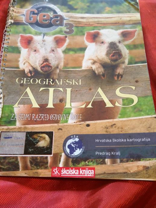 Geografski atlasi za osnovnu školu-RAZNI -6x