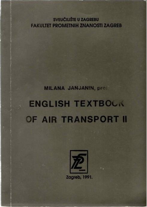 Milana Janjanin: English textbook of air transport 2