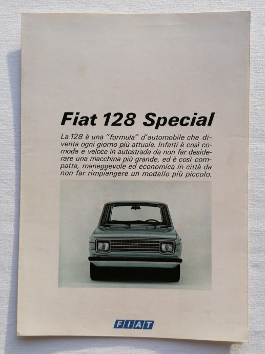 ORIGINAL PROSPEKT FIAT 128 Special, iz ca.1974. godine BROCHURE
