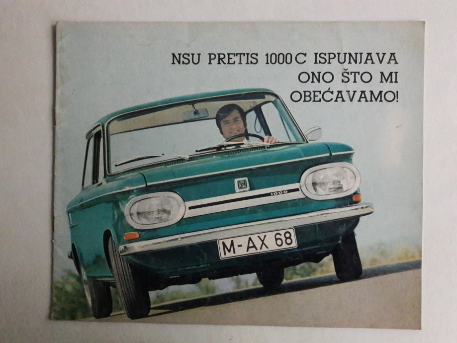 ORIGINALNI PROSPEKT NSU PRETIS 1000 C PRINC iz 1967. godine, BROCHURE
