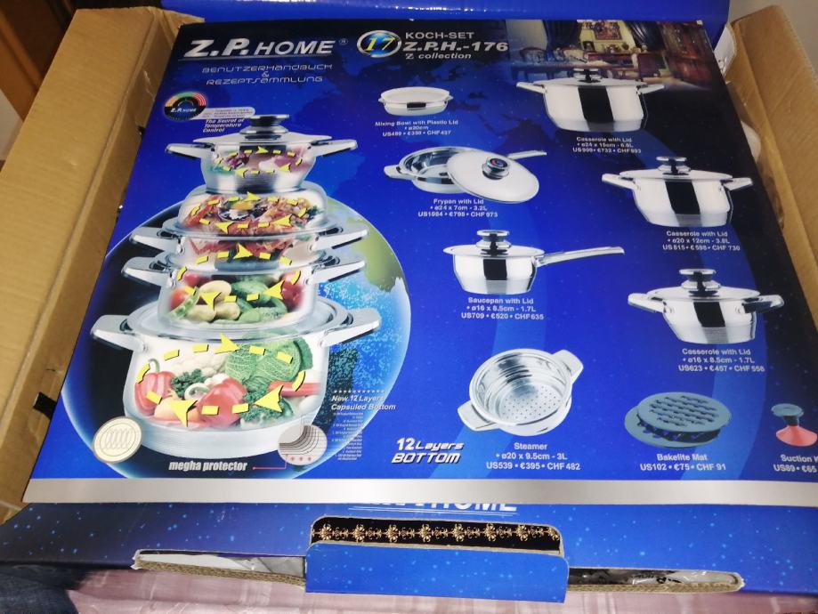 Z. P. HOME posuđe set inox posuđa NOVO