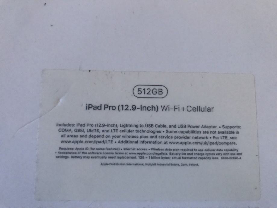 iPad Pro 12.9 512GB Wi-Fi + Cellular - zamjena