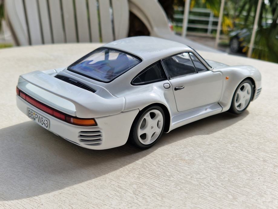 Porsche 959 1990 Gris - Tonka Polistil 1/18 - Miniature Zamak - Occasion