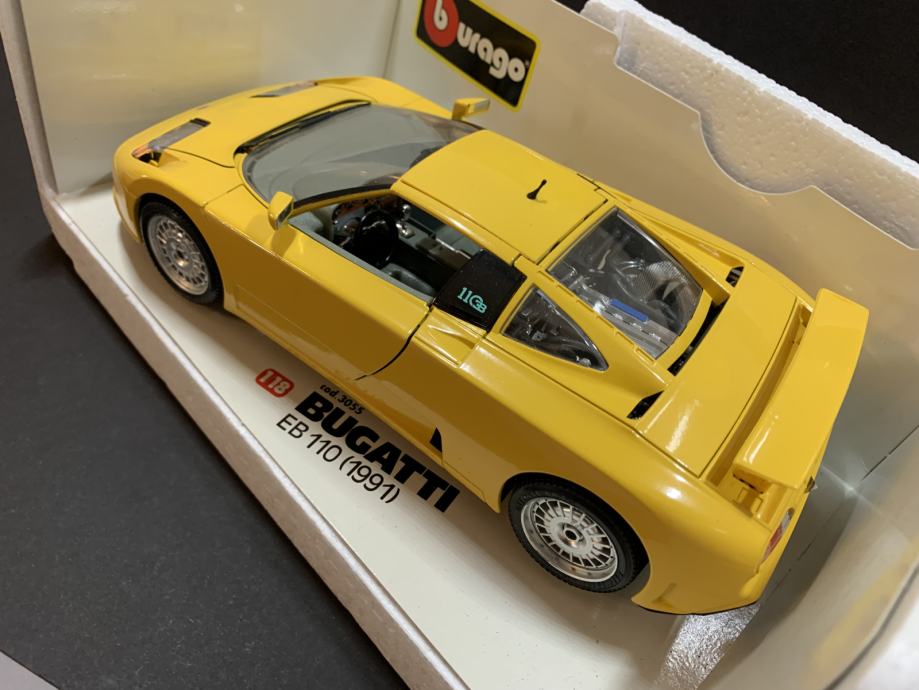 Voiture Miniature BUGATTI EB 110 1991 - Burago échelle 1/18 - Vintage Et Collection - Occasion