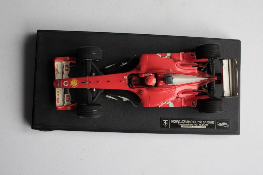 Ferrari F2003 GA Schumacher GP F1 2003 - Hot Wheels Mattel 1/18, Miniature De Collection