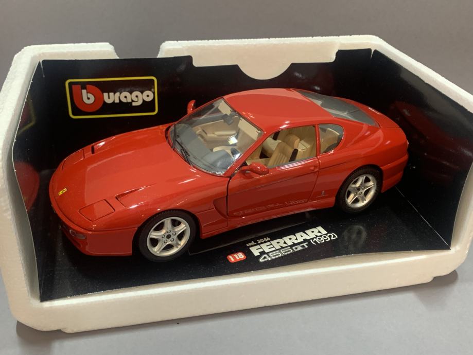 Ferrari 456 GT 1992 Modèle Réduit Bburago 1/18 Rouge - Occasion, Collection Voiture