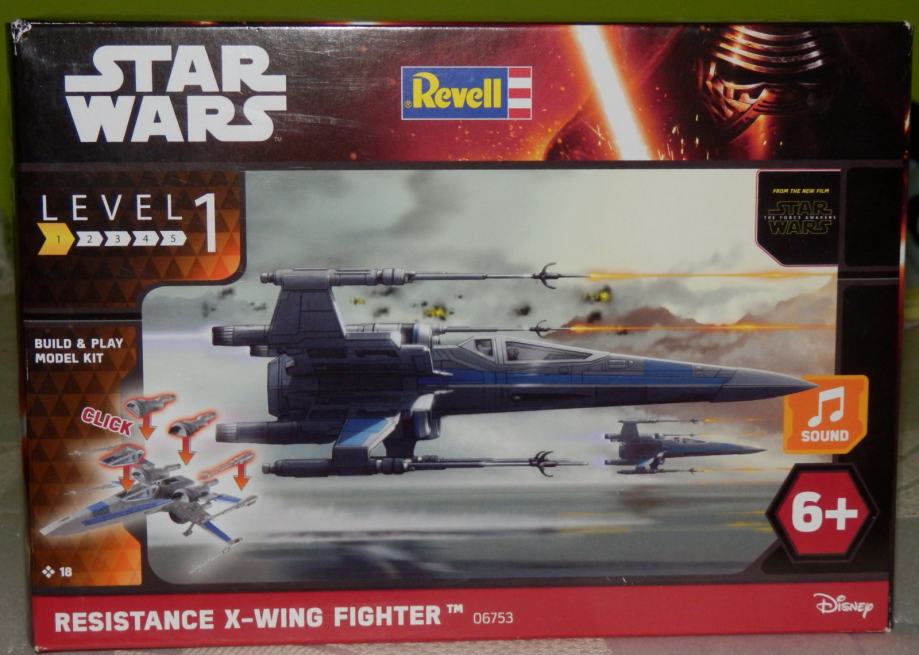 STAR WARS-REVELL-Resistance X-WING fighter-easy kit-NOVO