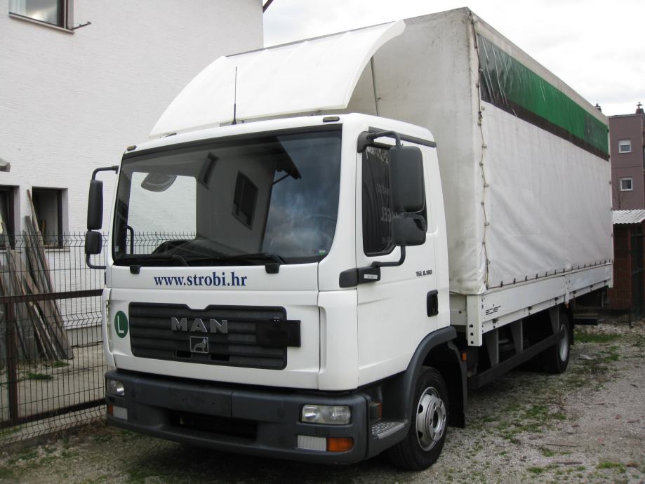 MAN 8 180 KAMION SANDU AR TGL 8 180 LL SA UTOVARNOM RAMPOM NOS 4t 2007 