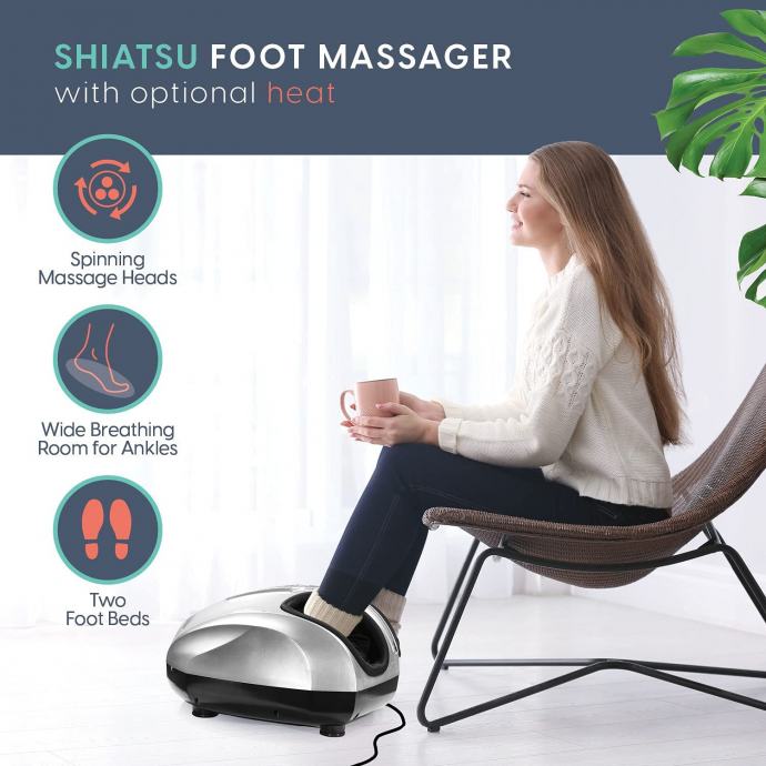 SHIATSU električni masažer za noge s grijanjem - SNIŽENO !!! NOVO !!!
