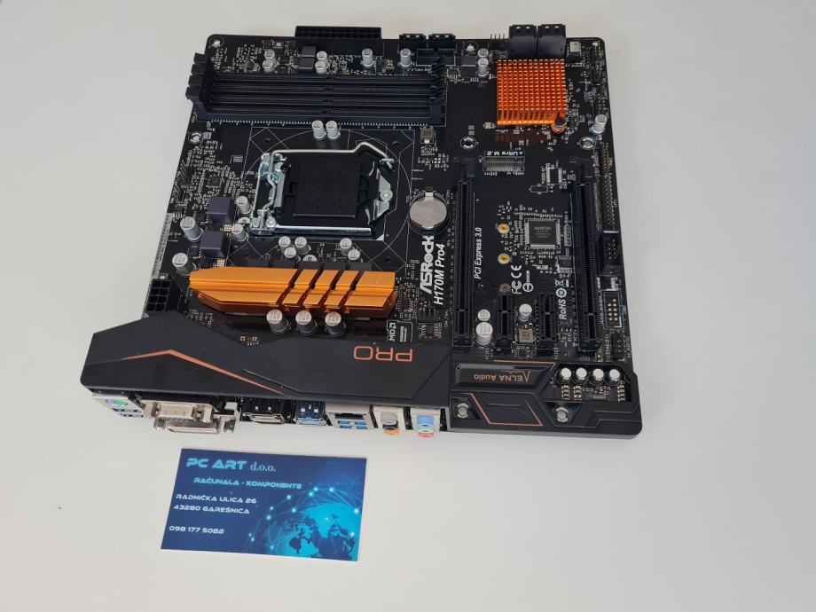 ASRock H170M Pro4S Scheda Madre Micro ATX Socket 1151 Intel H170 Usata