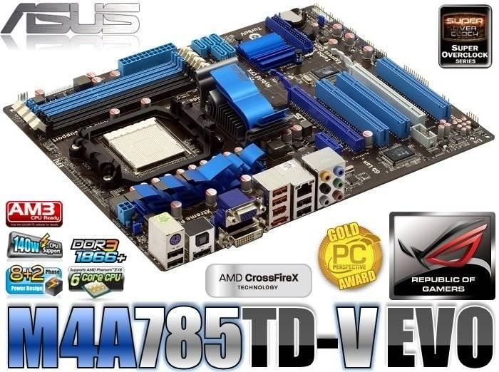 ASUS - M4A785TD-V EVO,DDR3 1800,HD 4200 GPU