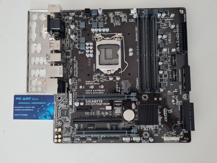 Gigabyte GAQ170MD3H, DDR4, Q170, M.2, Socket 1151 Račun/R1/Jamstvo