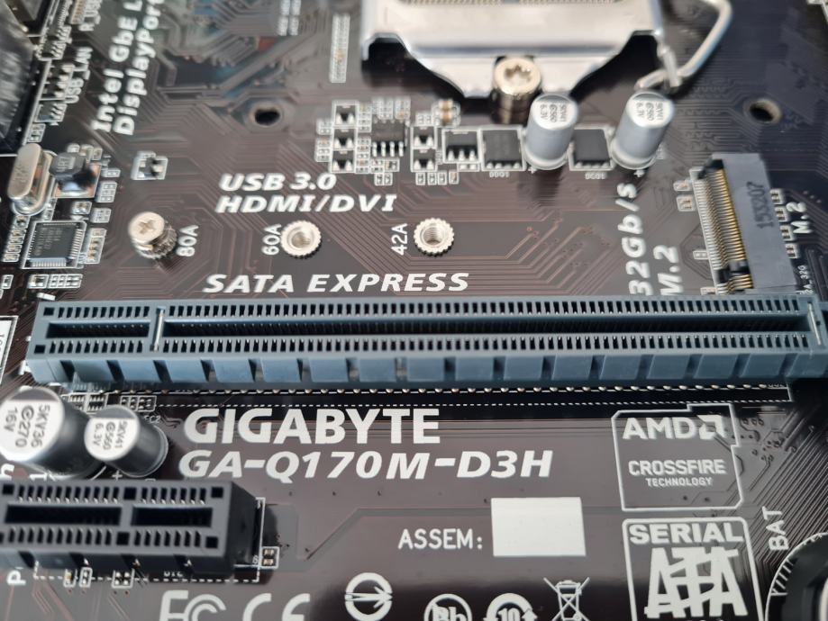 Gigabyte GAQ170MD3H, DDR4, Q170, M.2, Socket 1151 Račun/R1/Jamstvo