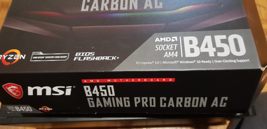 MSI B450 GAMING PRO CARBON AC AM4(Ryzen 1st and 2nd Generation)